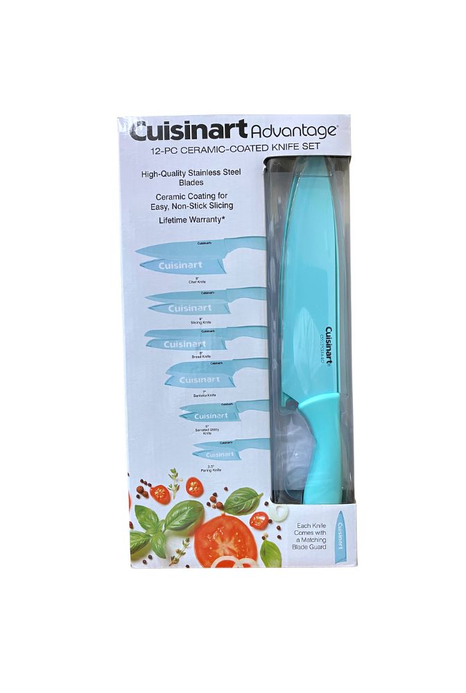 cuisinart 12pc ceramic coated knife set