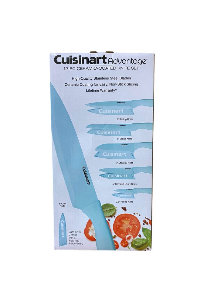 cuisinart 12pc ceramic coated knife set